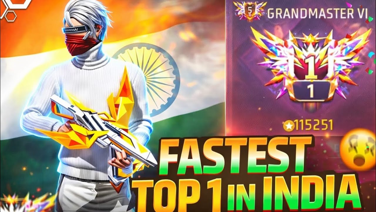 Fastest region top 1 done by rao sahab! 🇮🇳❤️ #freefire #gaming #trending #rankpush #top1