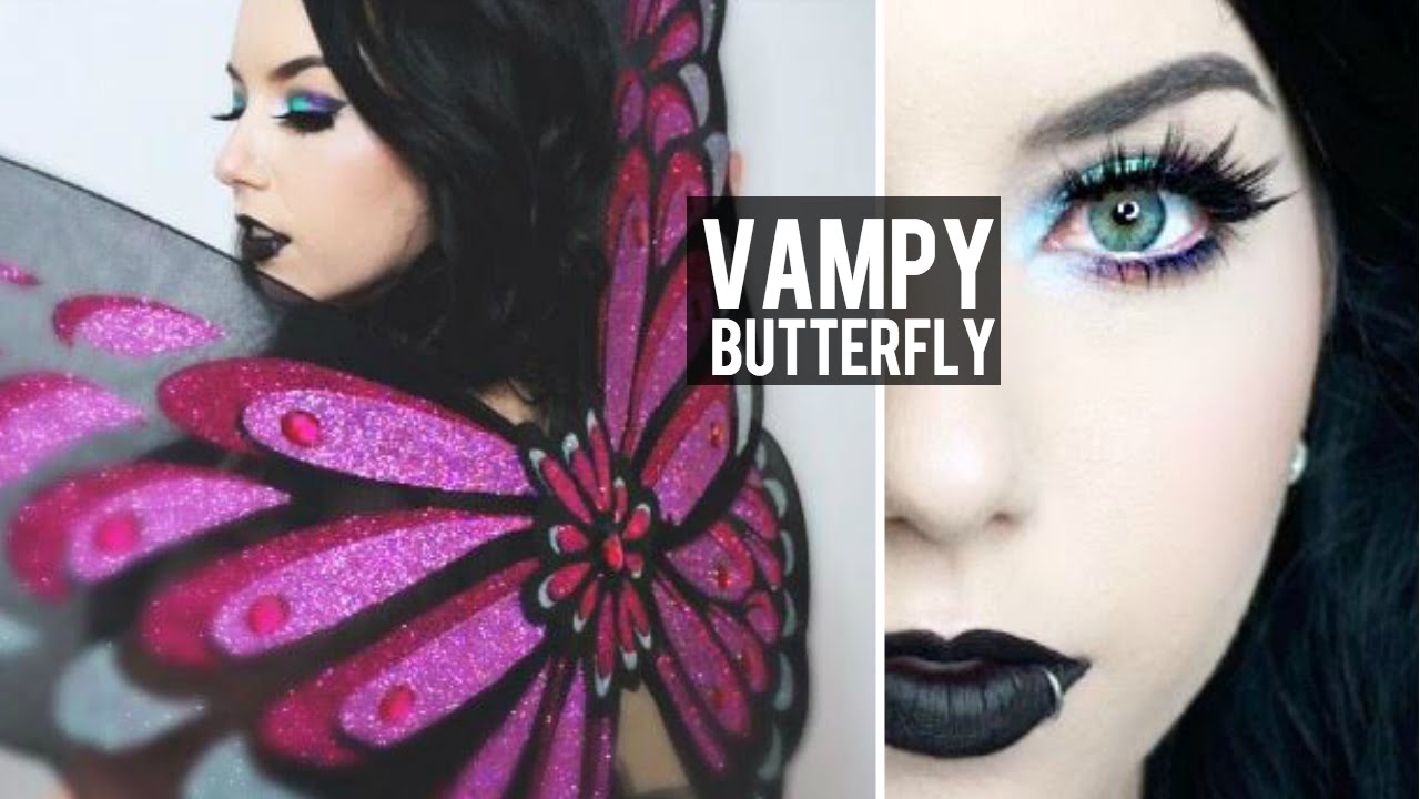 Vampy Butterfly Halloween Makeup Tutorial + DIY Halloween Costume!