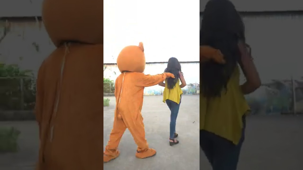 Teddy Bear Prank on Cute Girl | the teddy world  #shorts #funny #youtubeshorts #prank #teddy #viral
