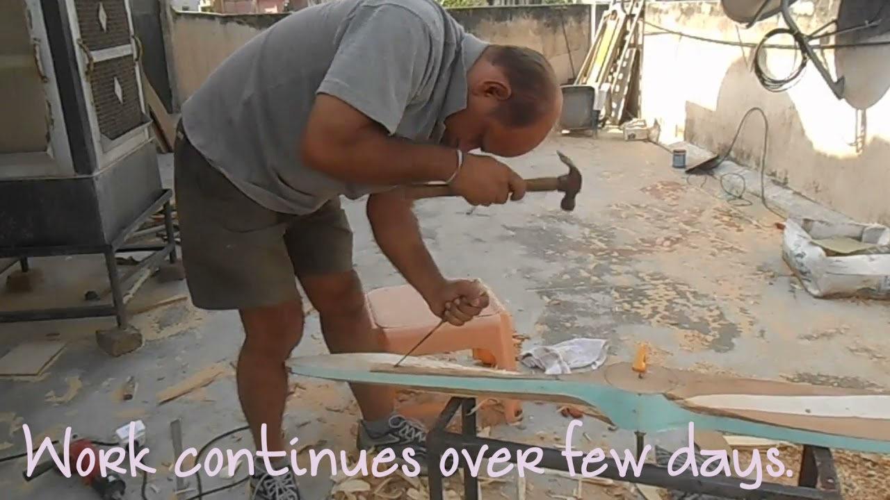 Making of wooden propeller for amateur ultralight aircraft.