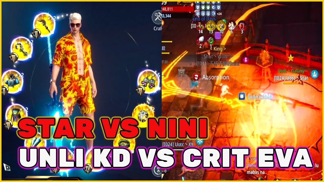 UNLI KD UOTC`STAR VS CRIT EVA 千杯不醉的nini AT INMENA HEIST | UOTC`TEAM VS TEAM NINI | JFZY POV |MIR4