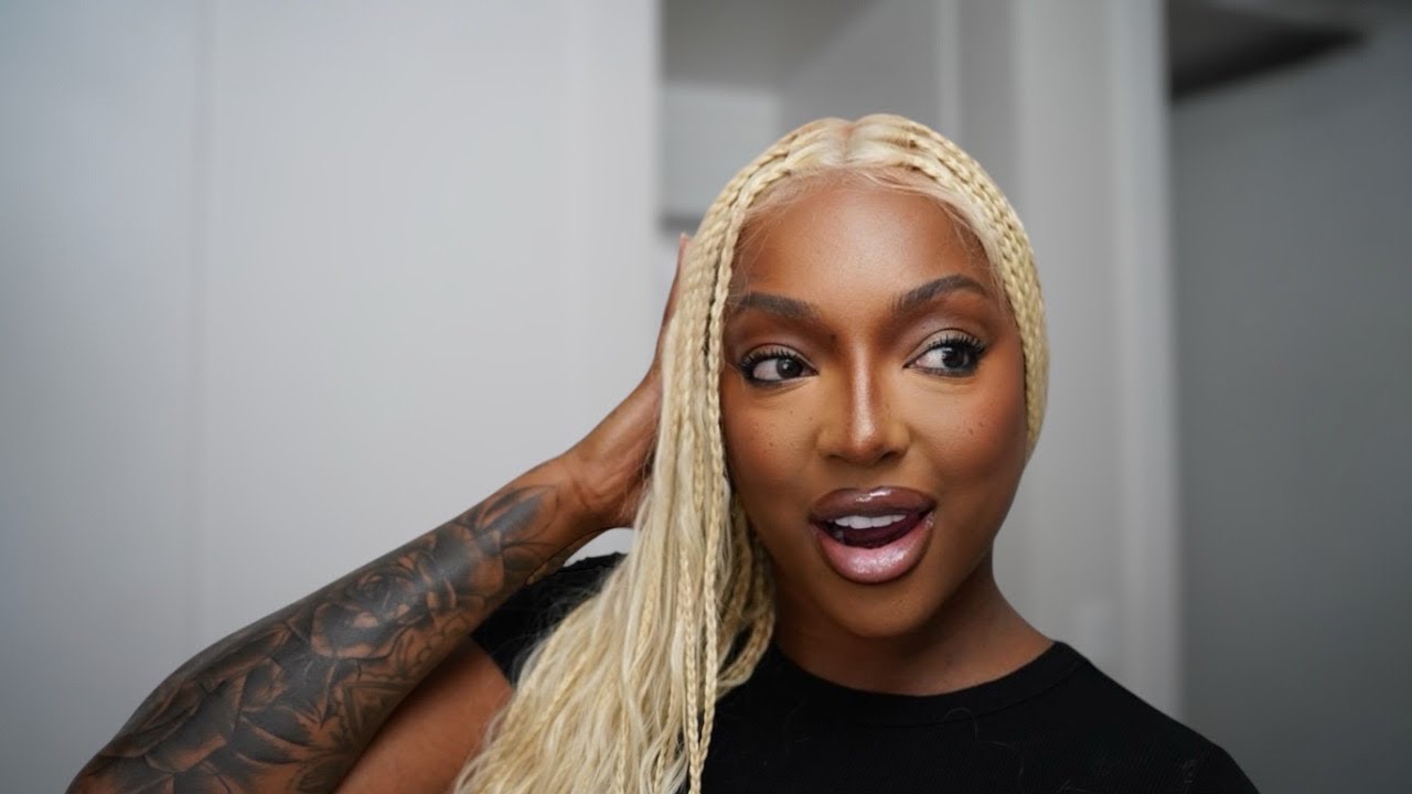 I WENT BLONDE… AGAIN!! Blonde boho braids 🫧. Tutorial x Review 🩷 ft. Fabelle Hair