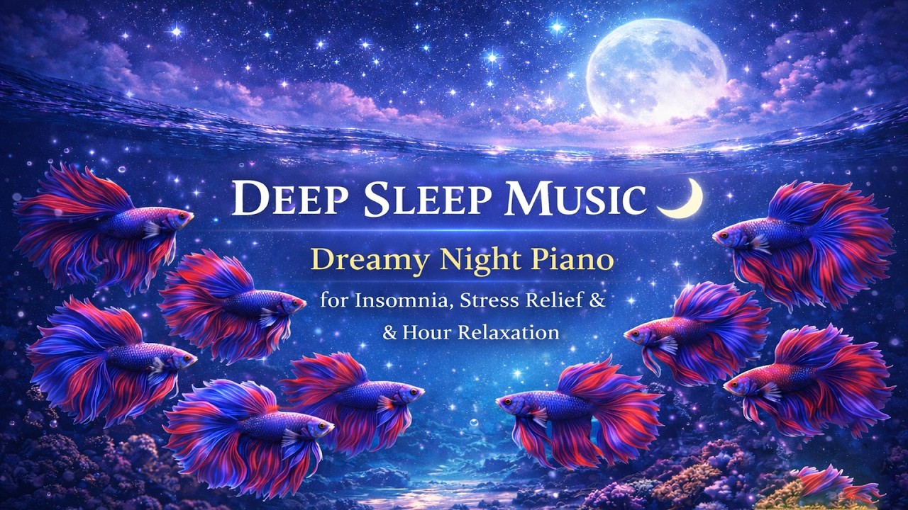 Deep Sleep Music 🌙 Dreamy Night Piano for Insomnia, Stress Relief &   Hour Relaxation