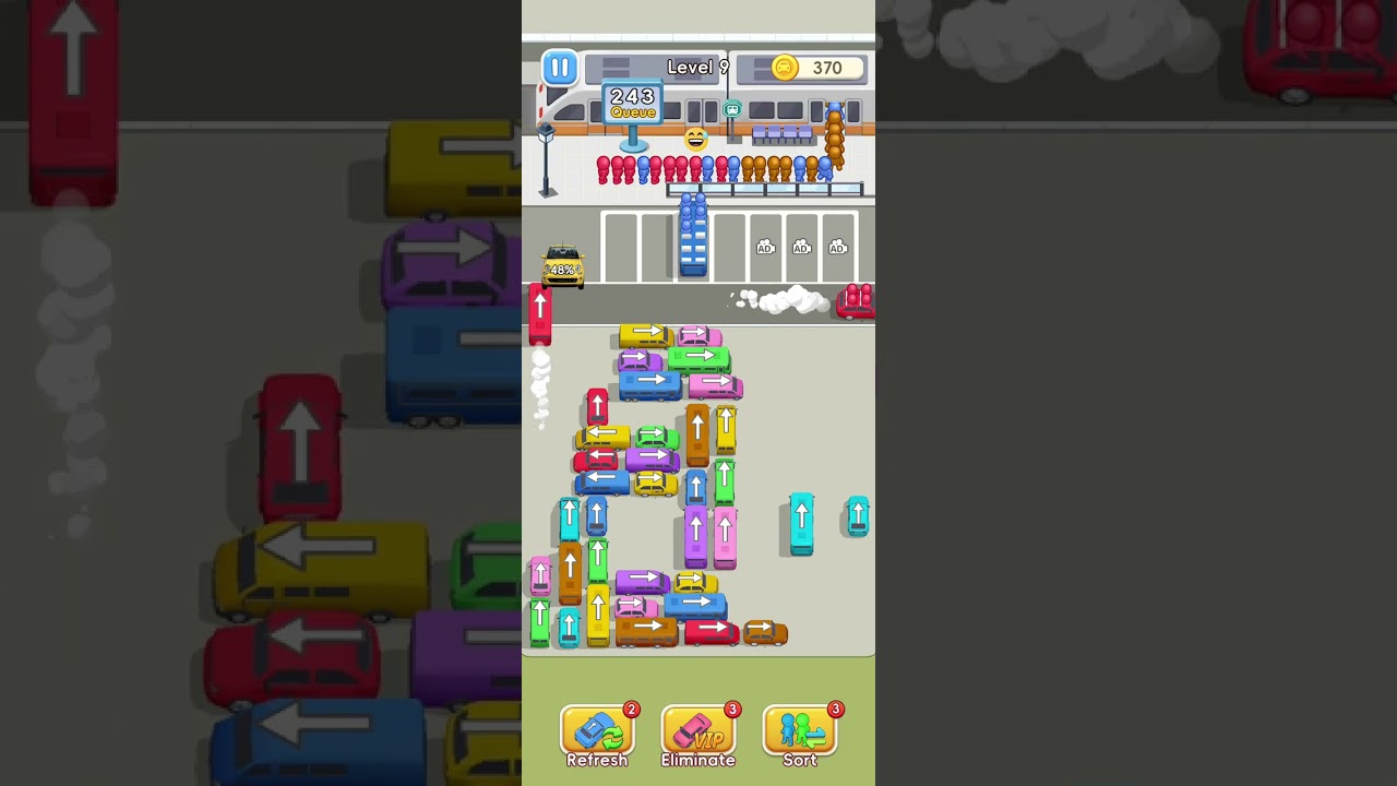 Car Jam Solver level 9 🚙🚗 Completed 😎 #games #mobilegame #gameplay #gaming #cargames