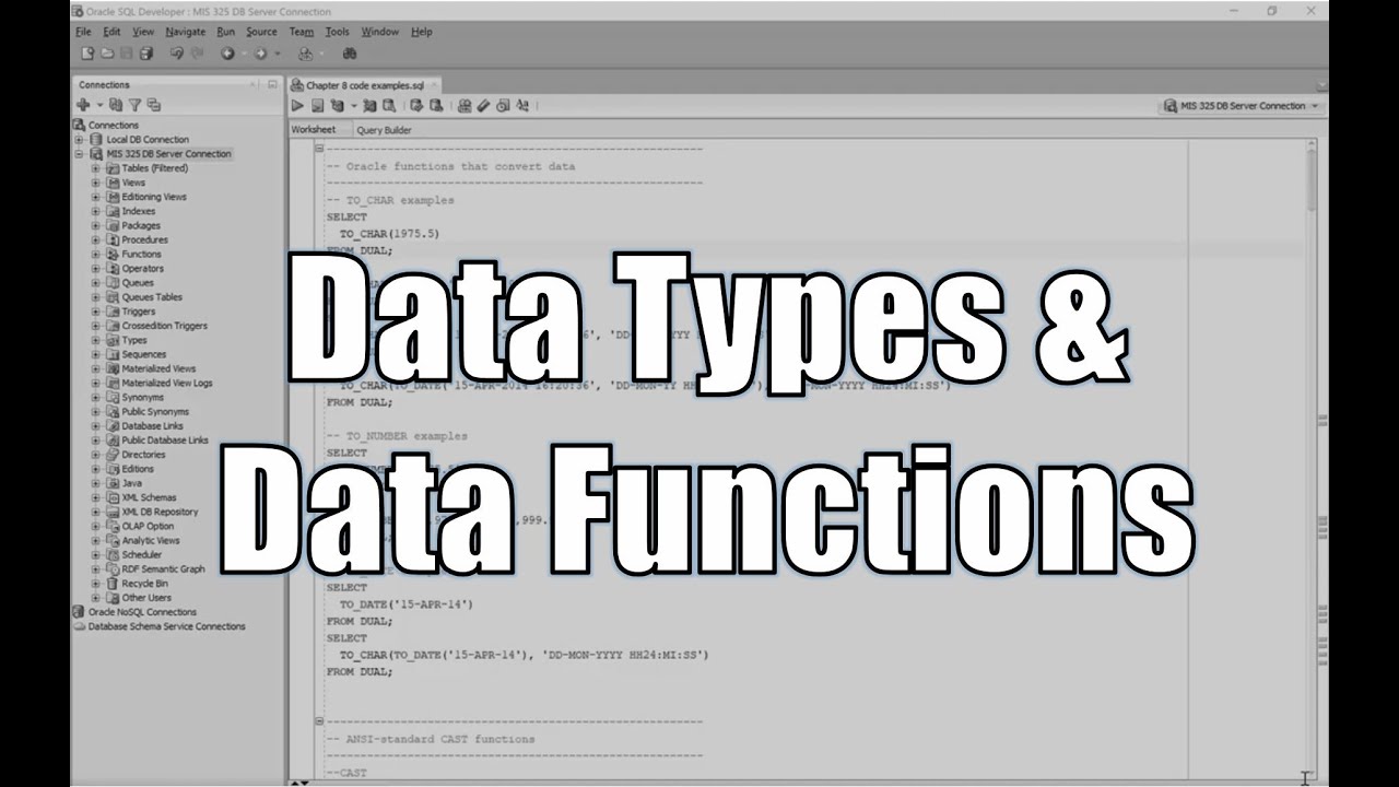Data Types and Functions