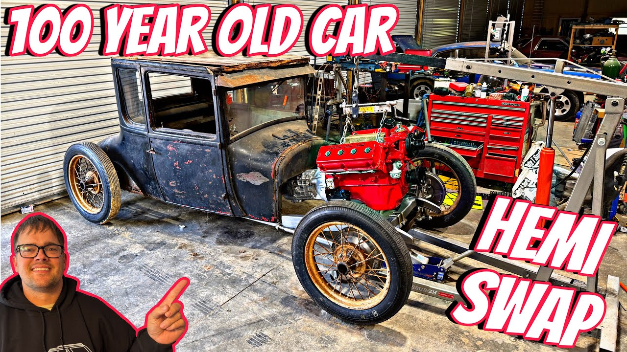 Hemi Engine Install, 50's Hot Rod Model T Build.
