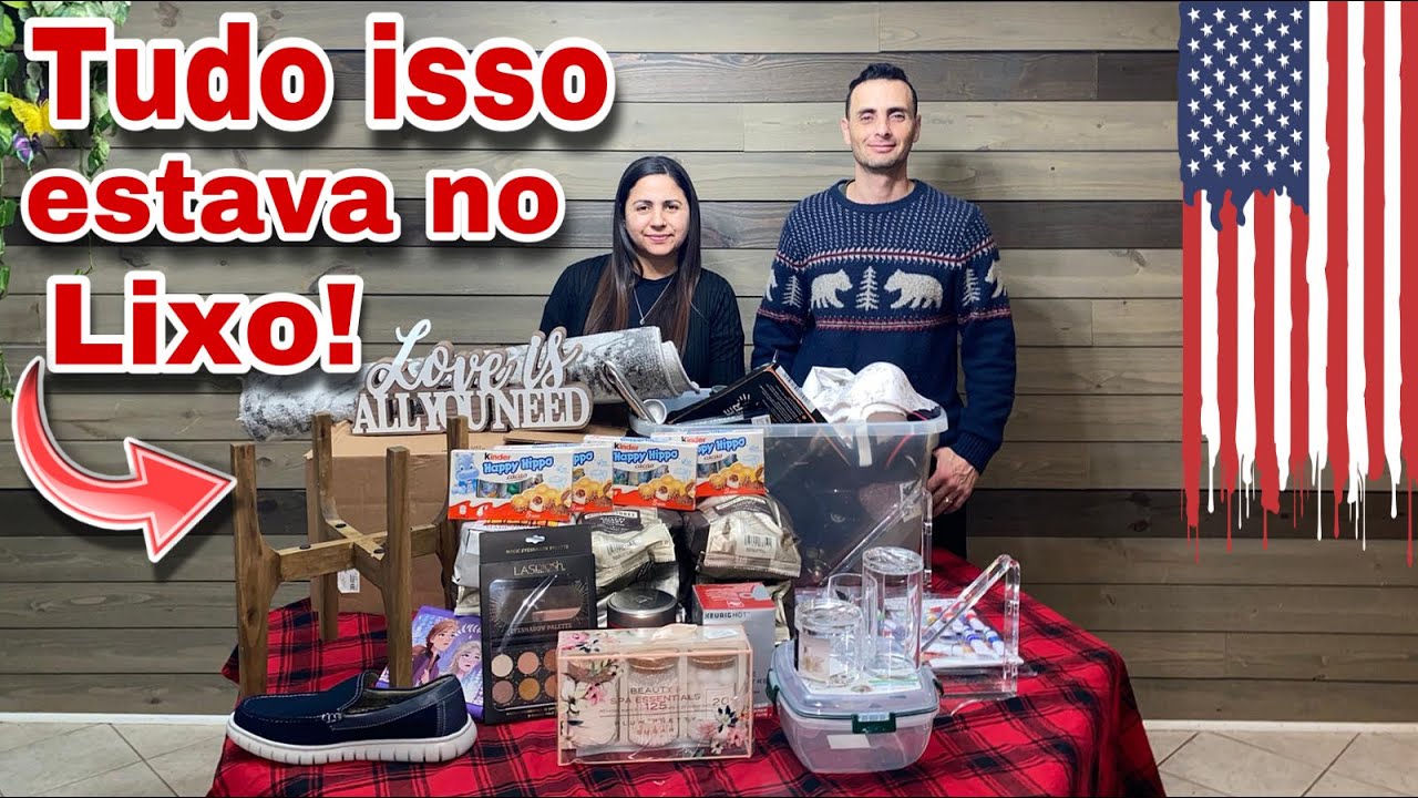 A LOJA JOGOU TUDO FORA NO LIXO DOS ESTADOS UNIDOS!🇺🇸🇺🇸🇺🇸 Dumpster-basura