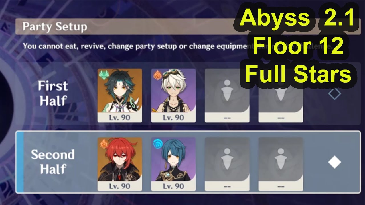 Diluc C0 & Xiao C0 (F2P) Spiral Abyss 2.1 Floor 12 (9) Stars Genshin Impact