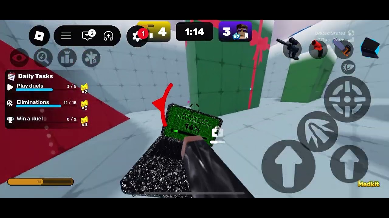 I got back on mobile and playing head honcho on Roblox rivals