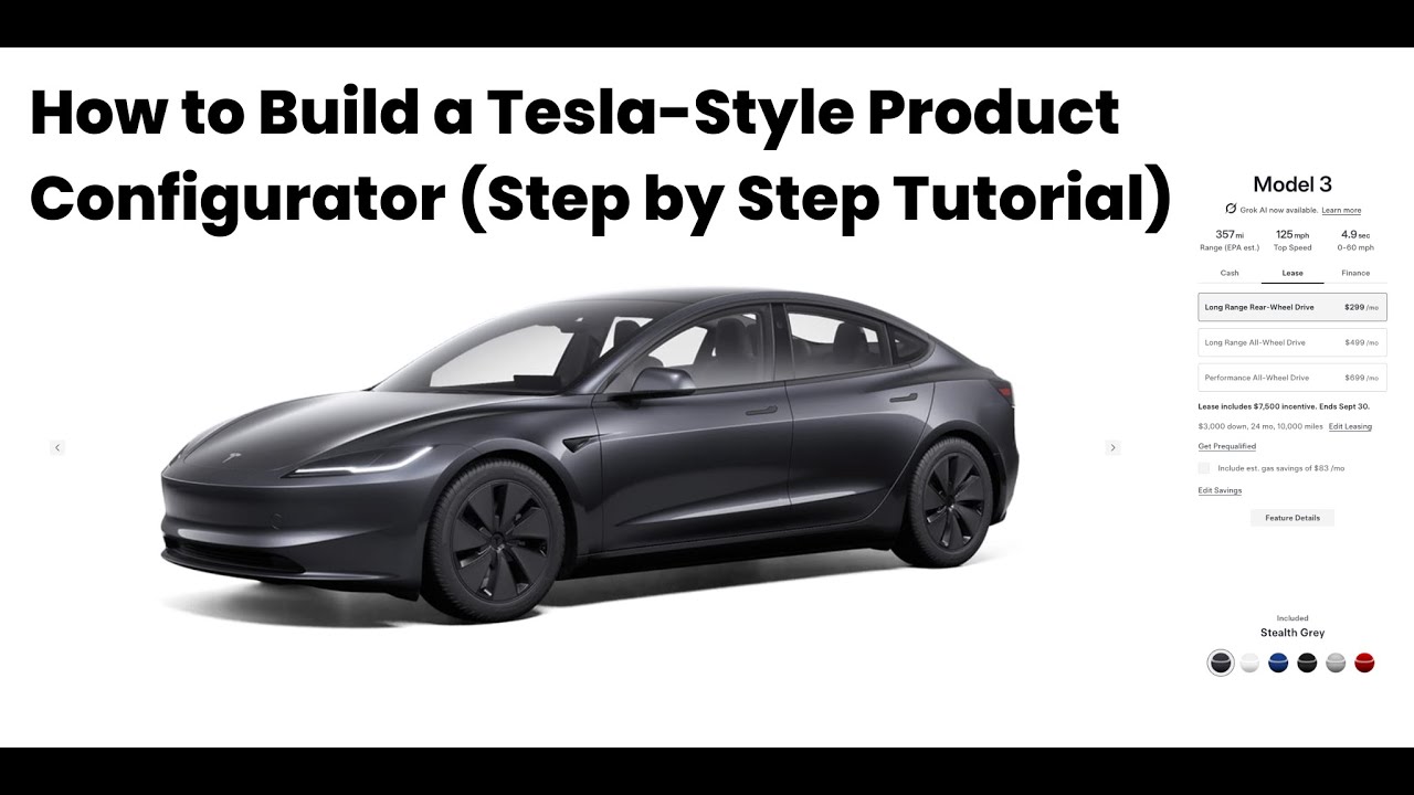 How to Build a Tesla-Style Product Configurator (Step by Step Tutorial)