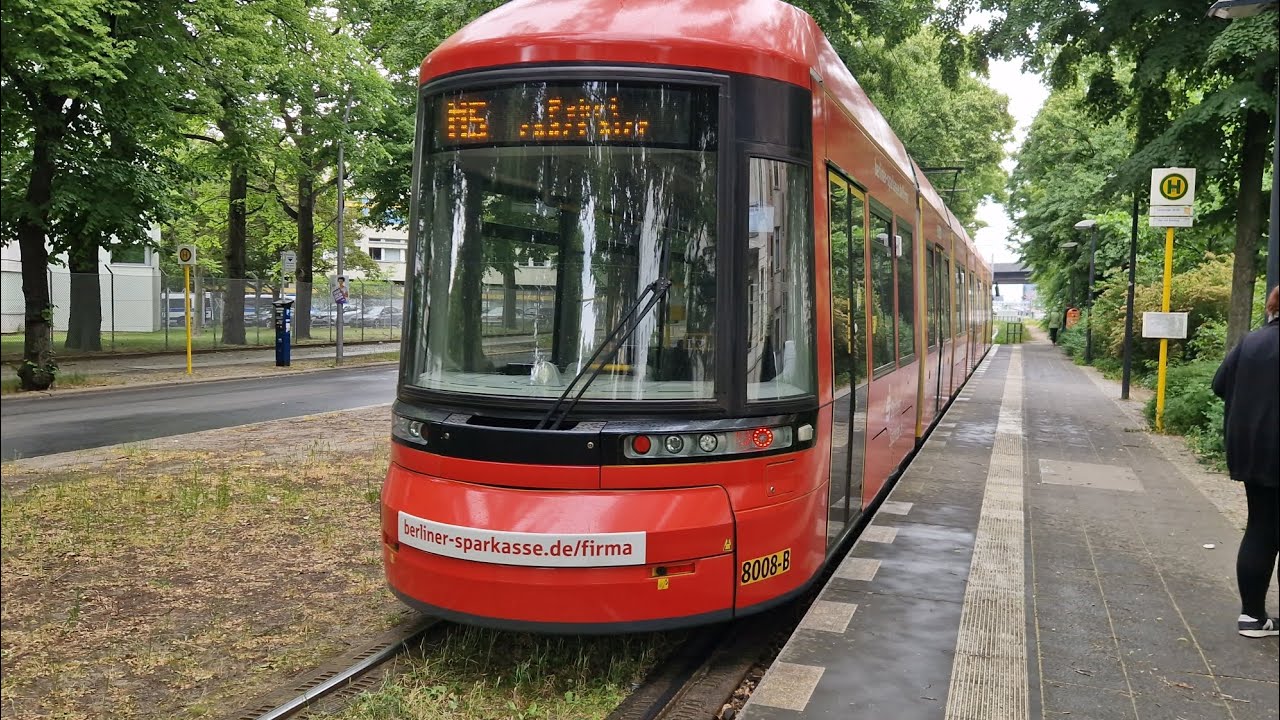 Straßenbahn Berlin | Mitfahrt in der M5 von Betriebshof Marzahn bis Lüneburger Straße im F8E 8008-B