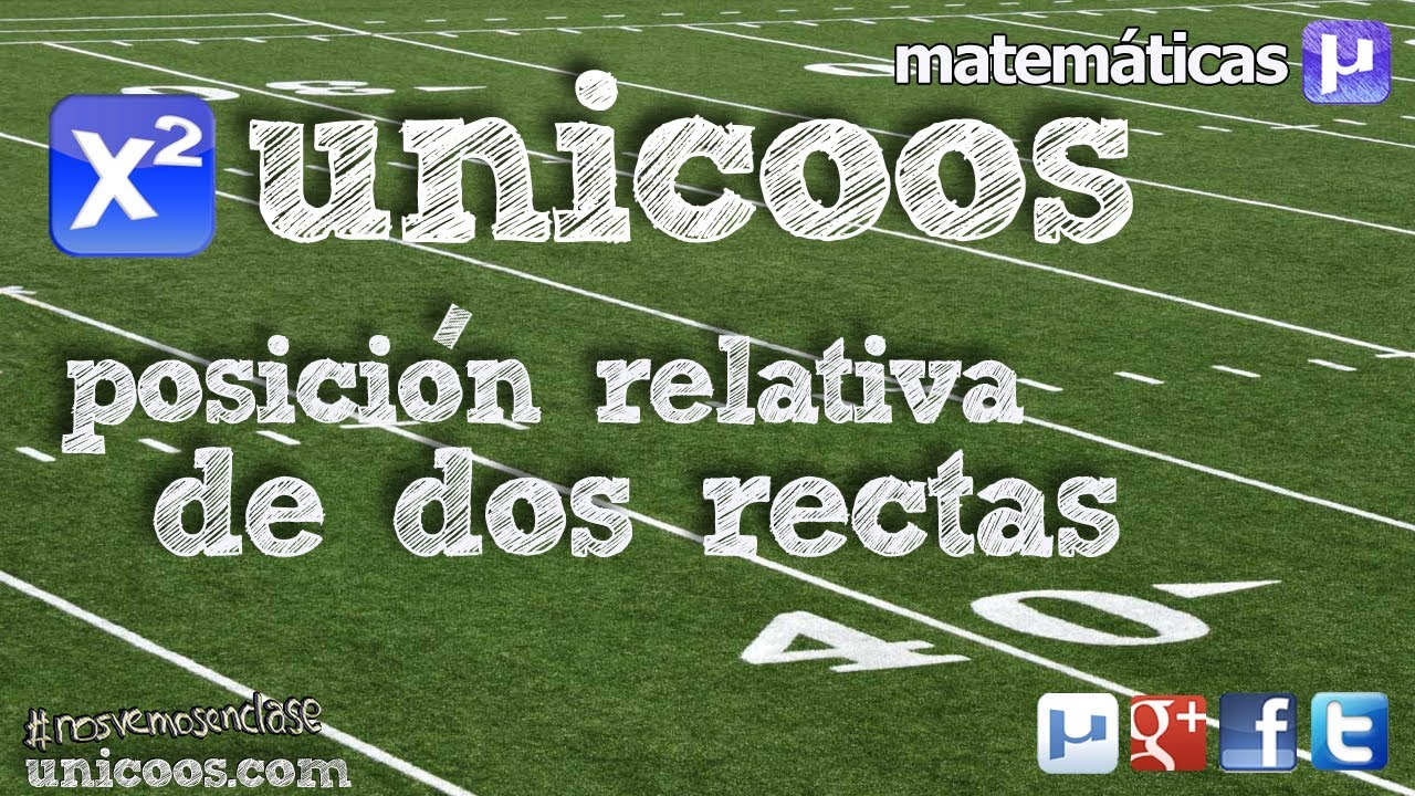 Posicion relativa de dos rectas SECUNDARIA (4ºESO) geometria plana