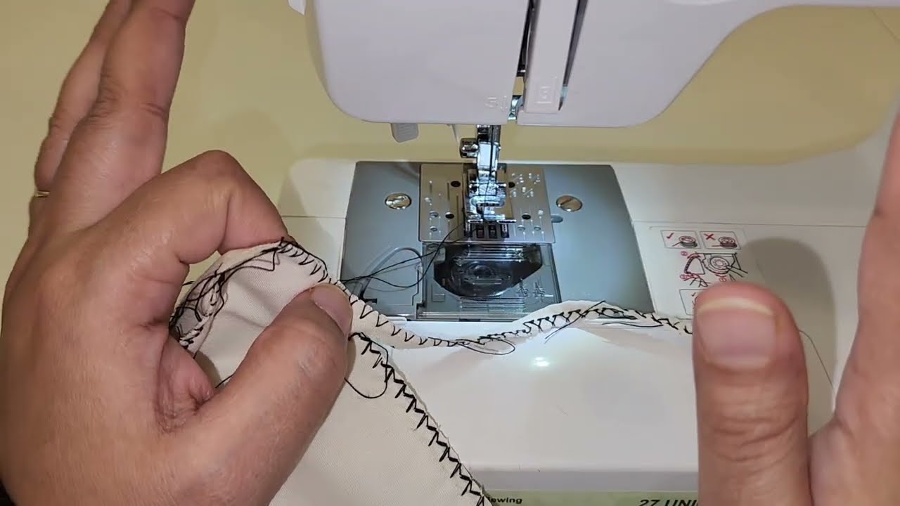 Over locking stitch /serger on regular brother sewing machine  #sm2700 #Xm2701