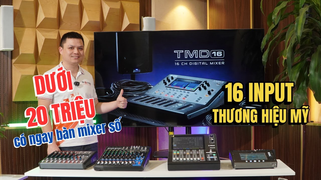 Dưới 20tr có ngay bàn mixer số 16 input thương hiệu Mỹ