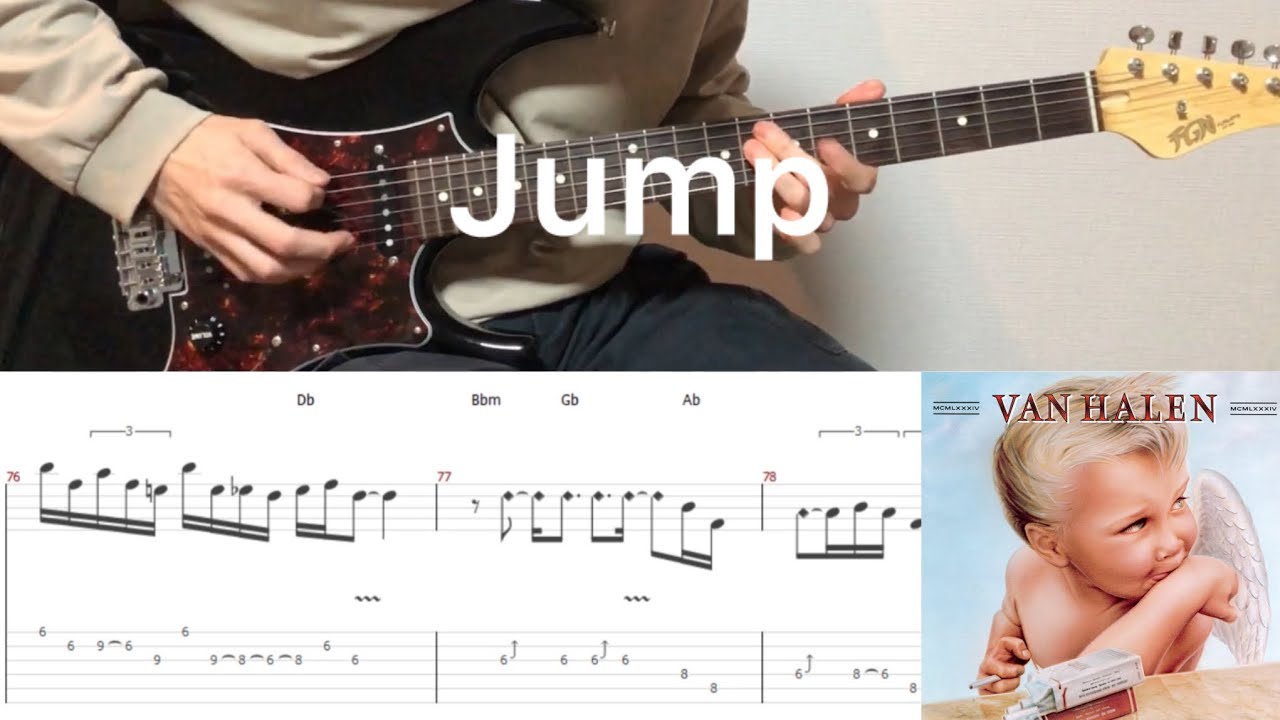 Van Halen - Jump (guitar cover with tabs & chords)