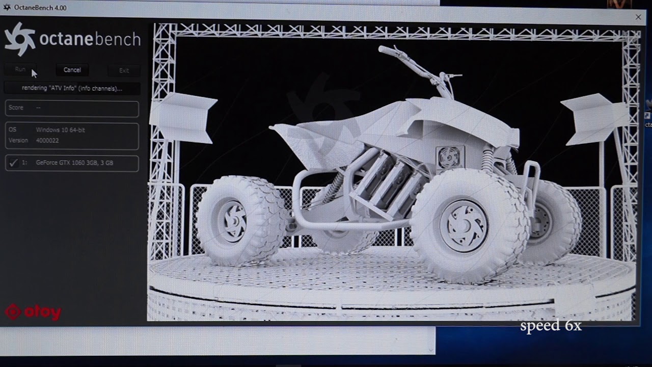 GTX 1060 Octane Bench 4 Render test