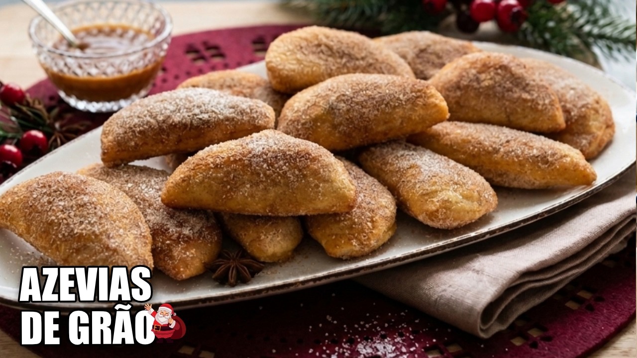 Azevias de Grão de Bico: Receita Portuguesa | Doces de Natal! #sobremesa #doces #receitasdenatal