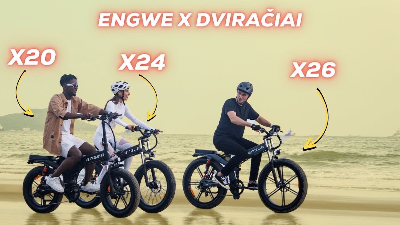 ENGWE X SERIJOS DVIRAČIAI - X20, X24 ir X26