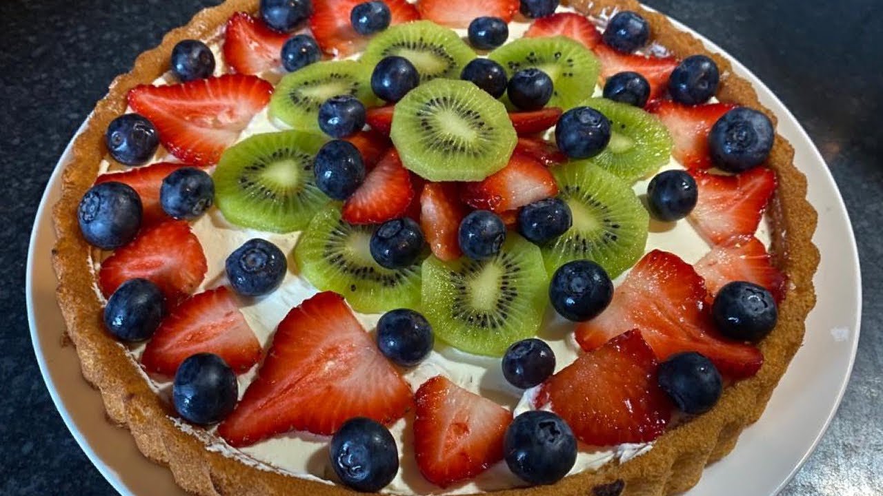 Fresh Fruit And Cream Cheese Sponge Flan || Sponge Cake Flan Recipe