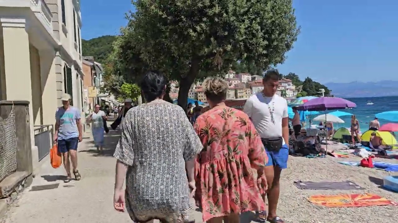Walking Tour Moṣ̌ćenička Draga Croatia 4k 🇭🇷 beste Strand in Kroatien Moṣ̌ćenička Draga