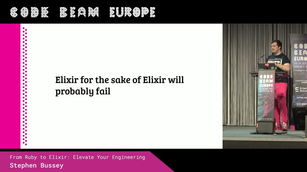 From Ruby to Elixir: Elevate Your Engineering Team Without Fear - Stephen Bussey | Code BEAM Europe