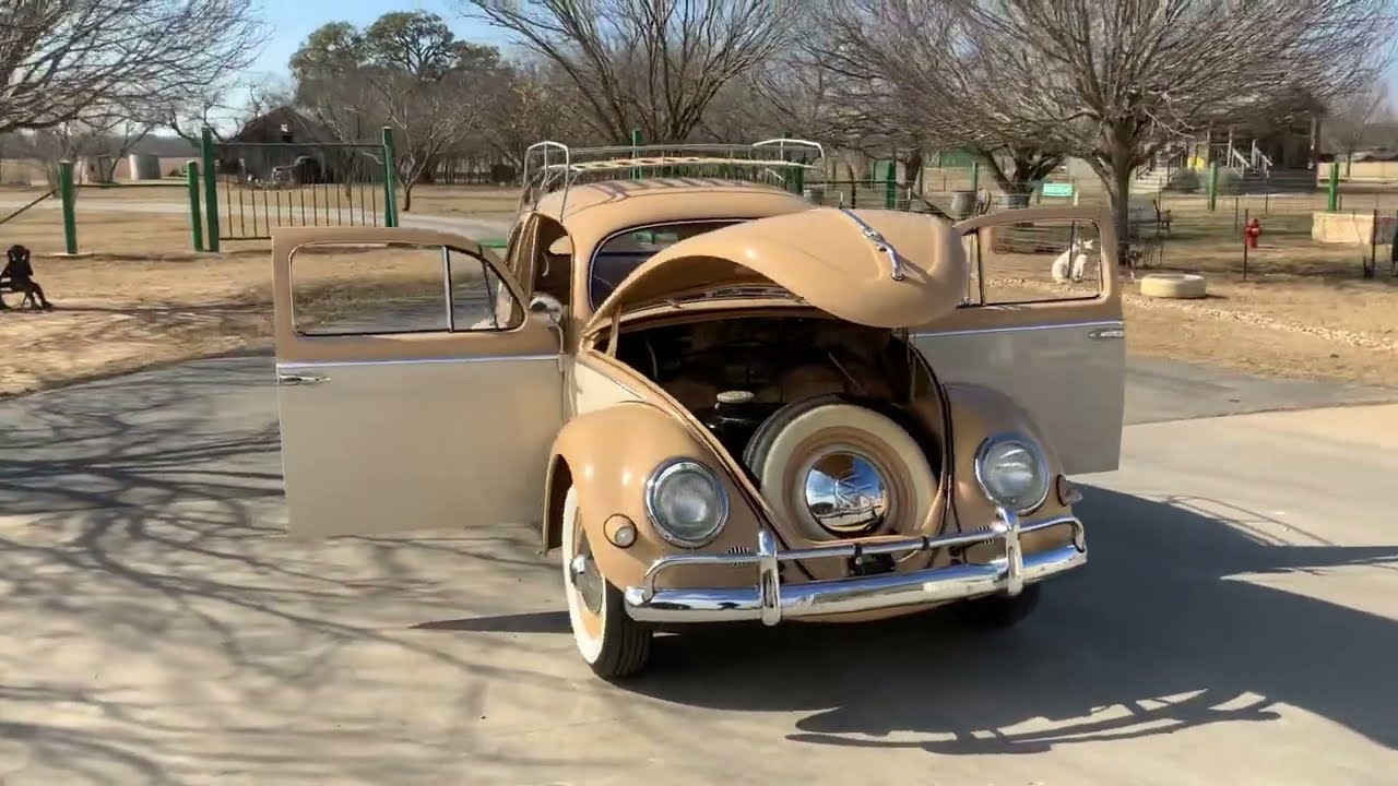 1955 Volkswagen Beetle 1192cc Flat 4-Cylinder Engine 4-Speed Rare Nice 55-6387C