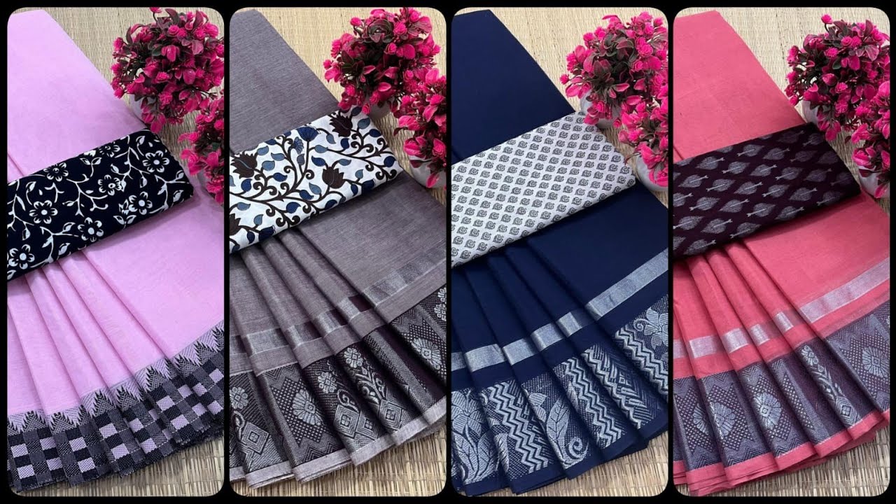 #summer Daily wear chettind cotton sarees To order whatsapp 866 725 6008 💕