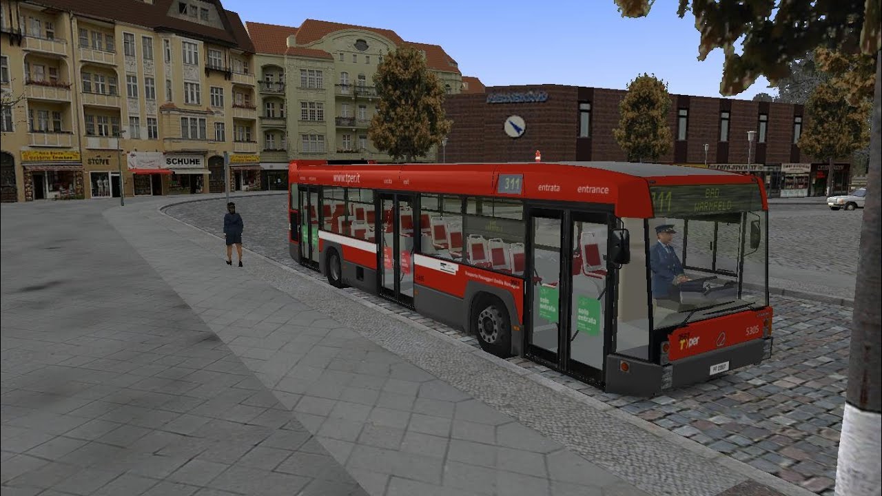 OMSI 2 Autodromo Busotto (3 door) Repaint bolognese (Tper) | Linea 311 Stadttheater (Neuendorf)