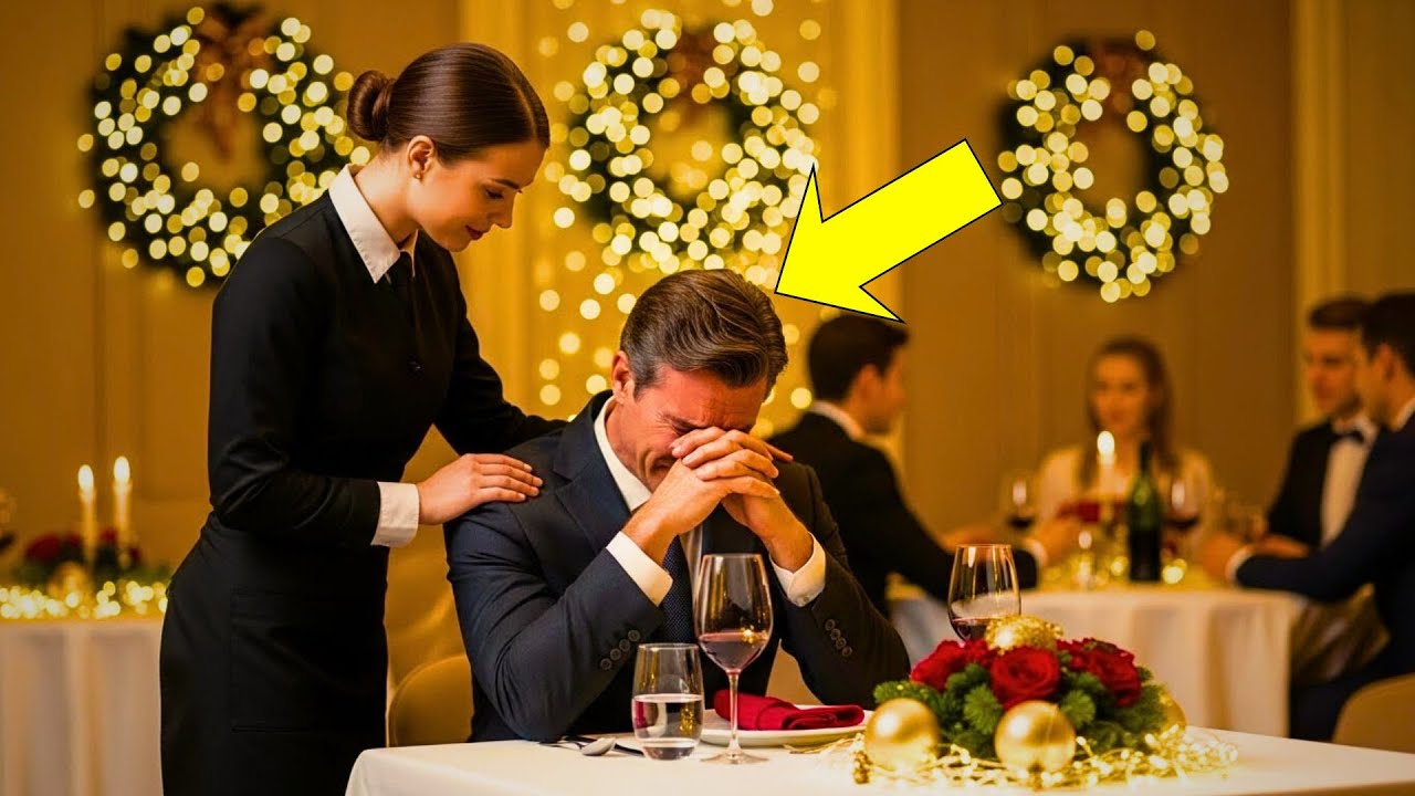 Una Mesera Vio al Millonario Llorar en Nochebuena — Lo Que Hizo Después Lo Dejó Sin Palabras