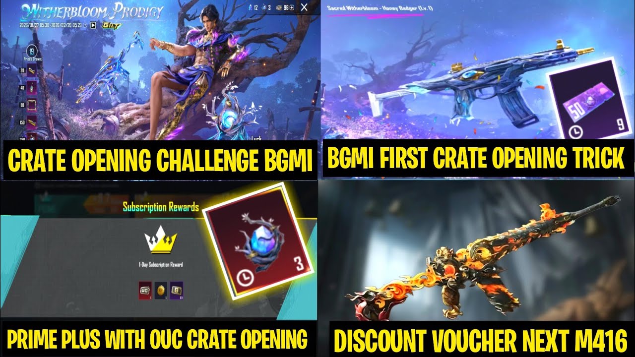 Good News😍Ultimate Set Crate Opening | Challenge To Crate Opening Free Vouchers | Next M416 Free Gem