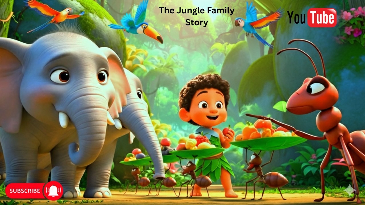 The Jungle Family Story |Ants Smart Planning & Mugli’s Emotional Rescue Story #viral #monkey #mugli