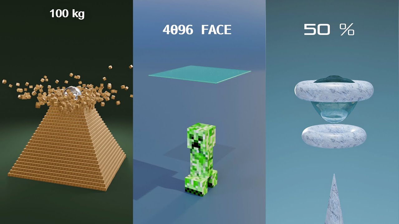 The Most Satisfying 3D Physics Simulations | ASMR Simulation in #blender