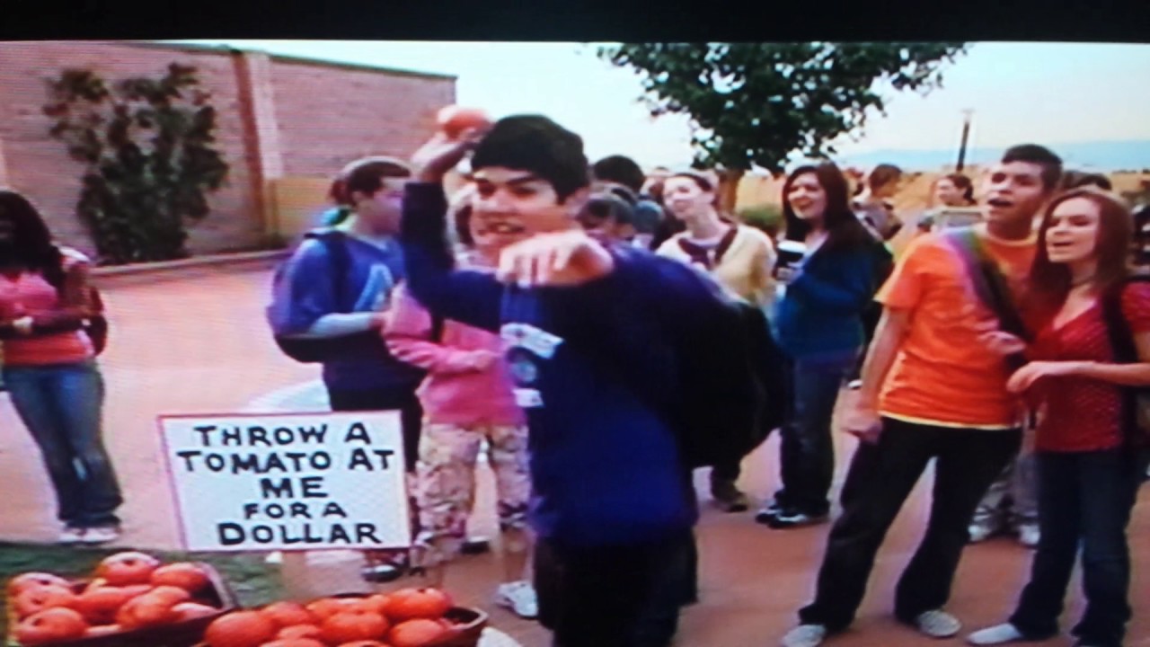 Zoey 101: Logan Gets Cut Off clip: People throwing tomatoes at Logan