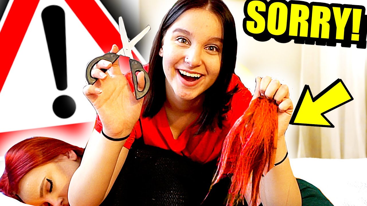 HAARE SCHNEIDEN bei Schwester  im Schlaf ! ✂️😂 ( kurze Haare) - Celina