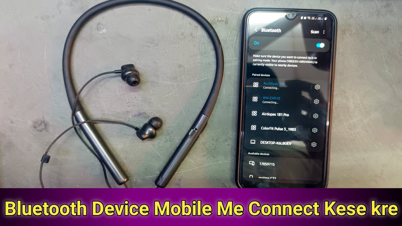 How To Connect Bluetooth Headphones To Phone | Bluetooth Headphones Kaise Connect Kare | Neckband