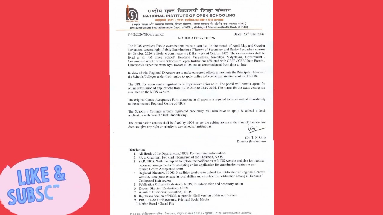 NIOS Latest News Tonight #nios #niosoctober 