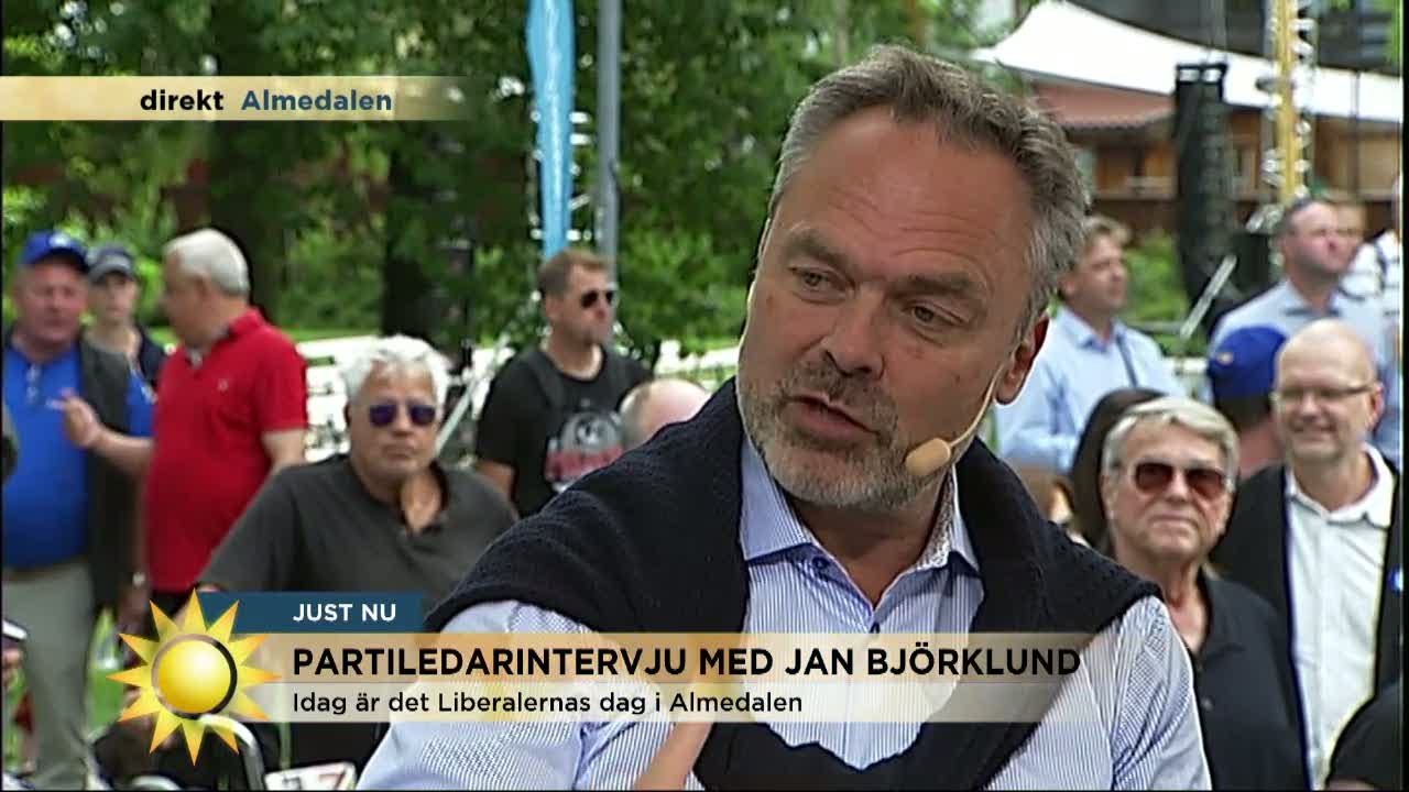 Almedalsveckan första sommartalare Jan Björklund (L) - Nyhetsmorgon (TV4)