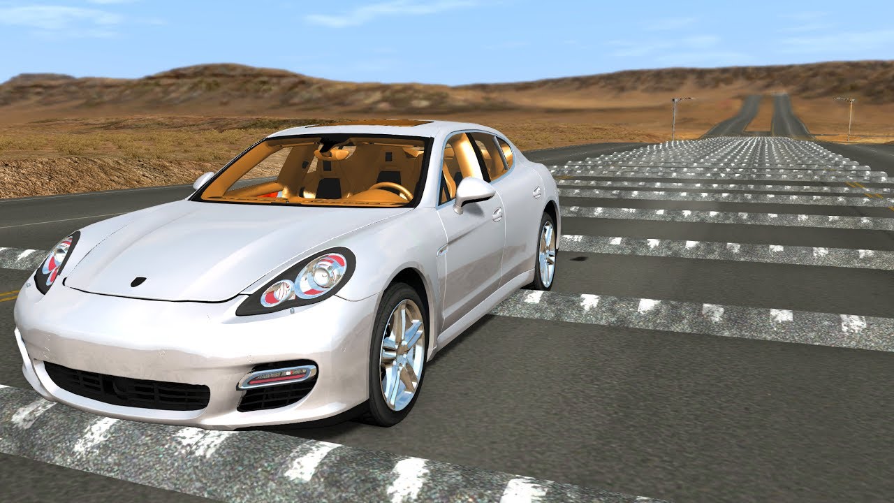 100+ Consecutive Speed Bumps High Speed Testing #6 - BeamNG DRIVE