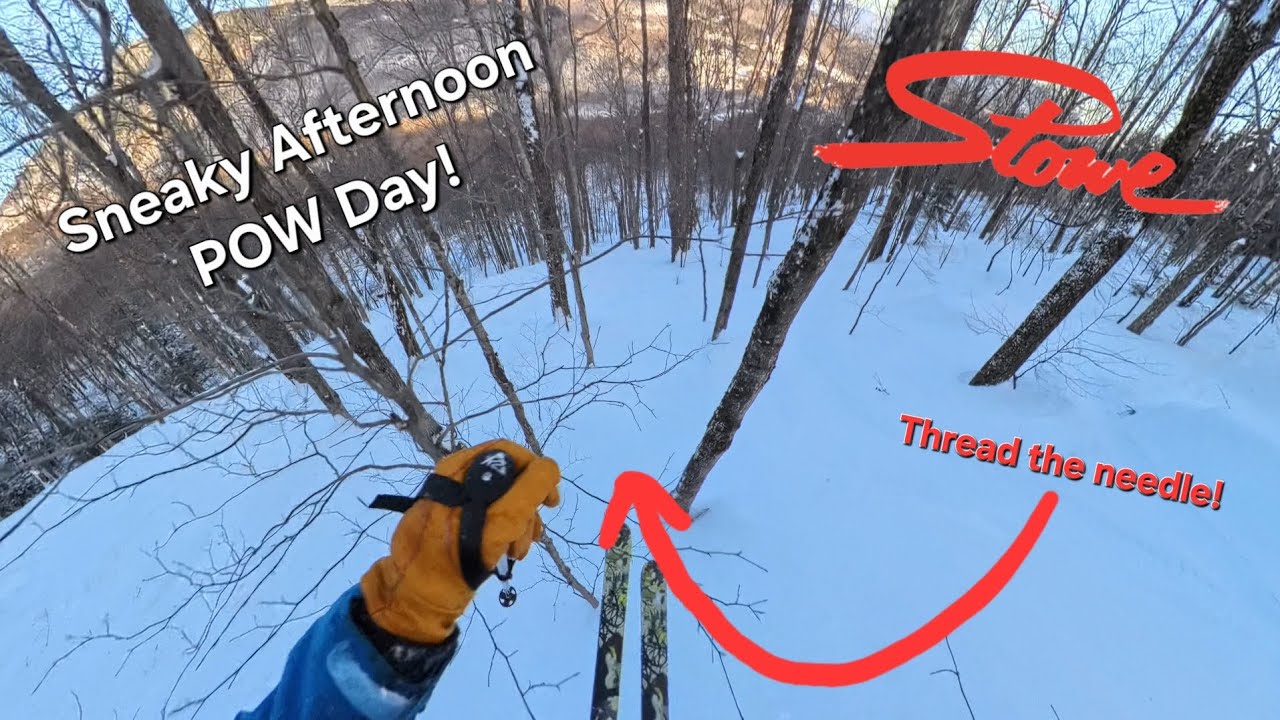 Sneaky Afternoon Powder Day Under the Gondola at Stowe!
