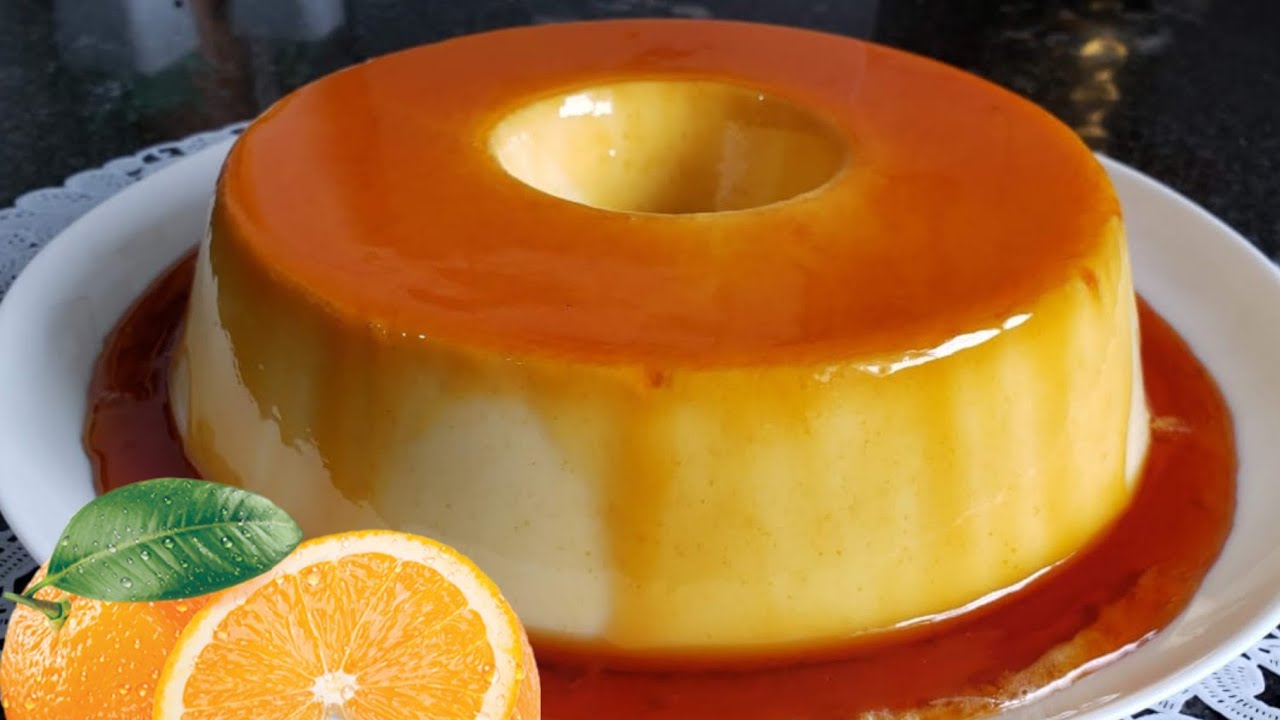 SEM OVOS E SEM FORNO PUDIM DE LARANJA FÁCIL E DELICIOSO!