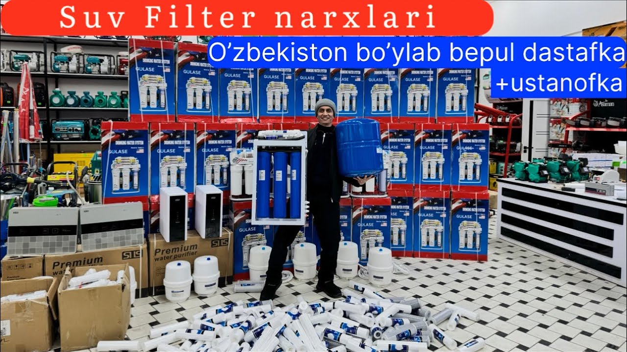 Сув филтер нархлари. Узбекистон бойлаб бепул дастафка устанофка!