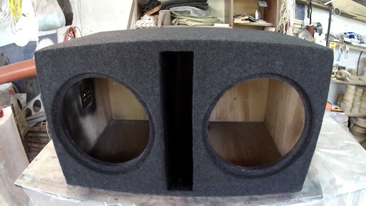 Повседневный короб под два 12 сабвуфера How to Make DIY Powered Car Subwoofer Box