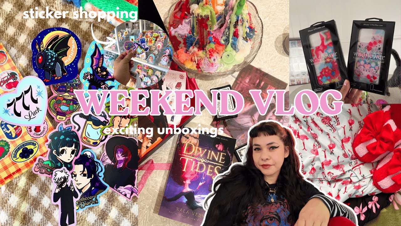 VLOG - Frankenstein movie review🧪, sticker haul, exciting unboxings and werewolf book TBR🐺