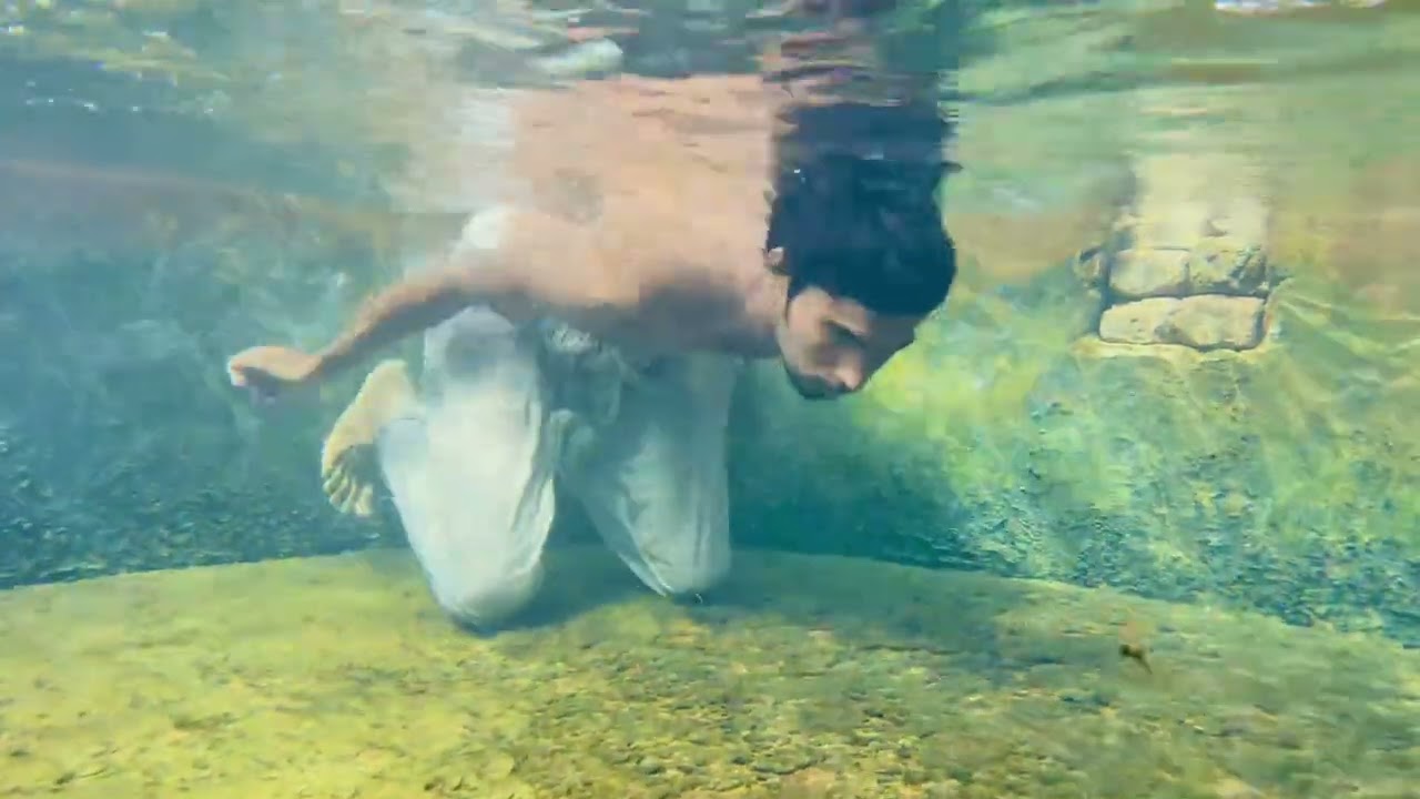 Just underwater in cool swimming pools 