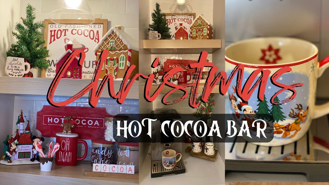 CHRISTMAS DECORATE WITH ME | CHRISTMAS DECOR IDEAS 2022 | HOT COCOA BAR