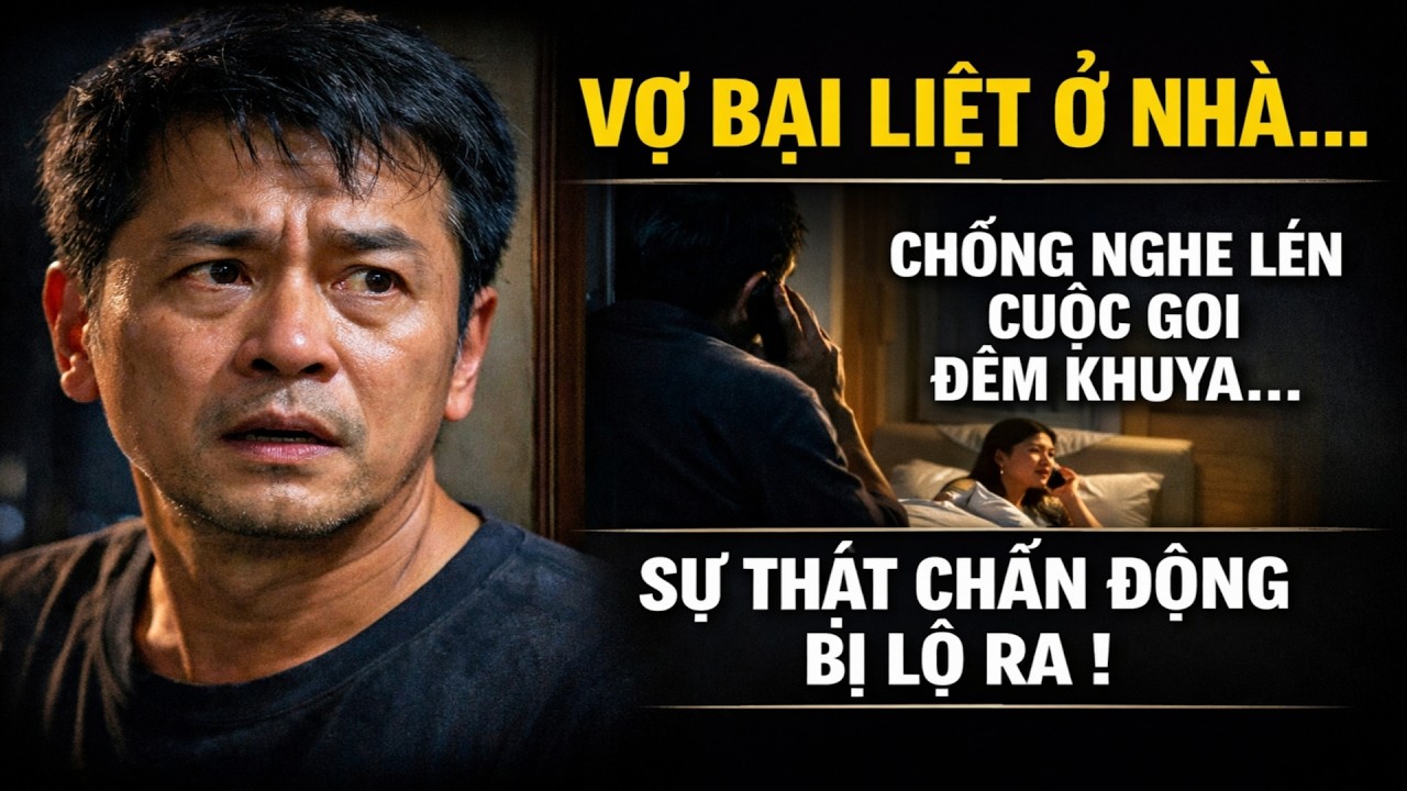 Vợ bại liệt ở nhà, chồng nghe lén được cuộc điện thoại ĐÊM KHUYA và sự thật CHẤN ĐỘNG hé lộ