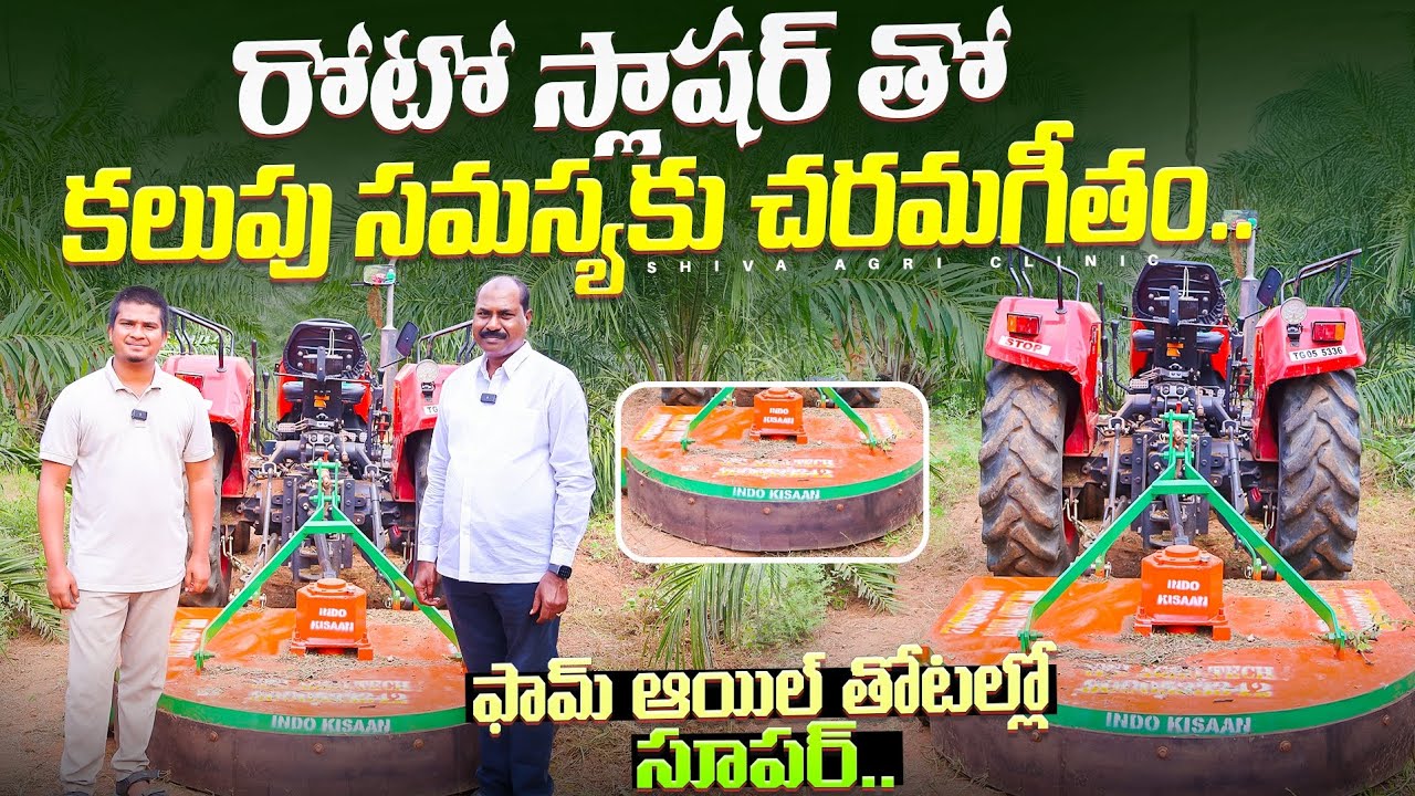 రోటో స్లాషర్ తో కలుపు మాయం | Tractor Rotoslasher For Weed Control | Rotoslasher | Shiva Agri Clinic