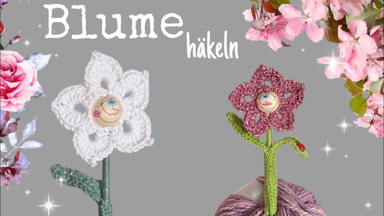 Blume häkeln 🌸🧶💗