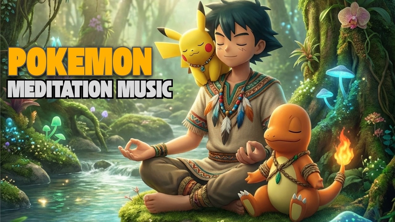 Pokémon Red Meditation | Relaxing Music & Nature Sounds (Pachamama Journey)