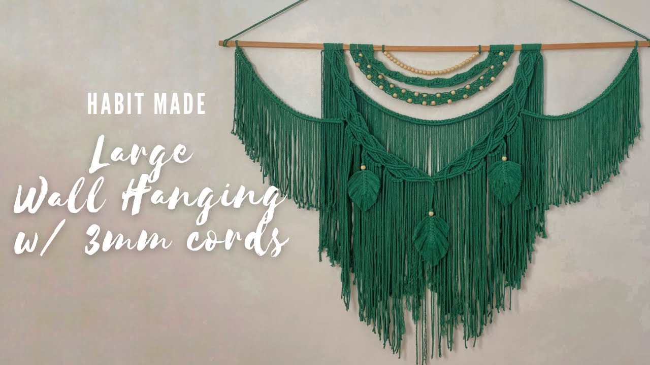 Advanced Macrame Wall hanging using 3mm cords | Macrame Tutorial | 5ft Big Wall Hanging